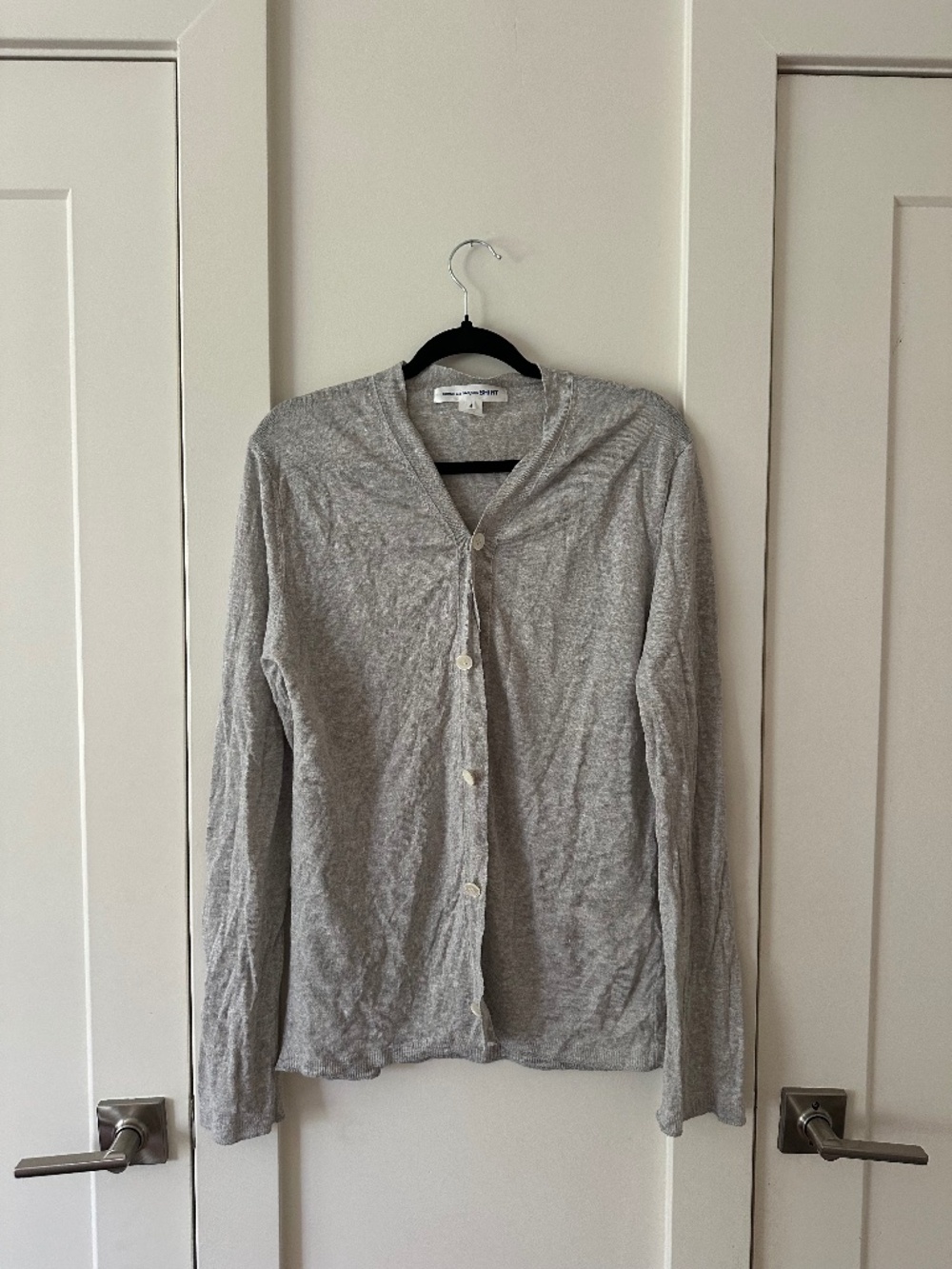 Comme des garcon gray sweater cardigan